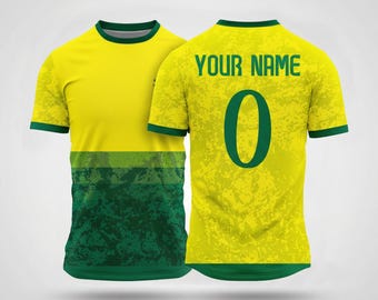 Braziliaans Urban Grunge Concept-shirt – aangepaste naam en nummer voetbalshirt