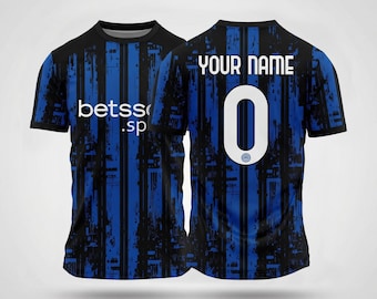 Milan Blue Black Concept Jersey – Custom Name & Number Football Shirt
