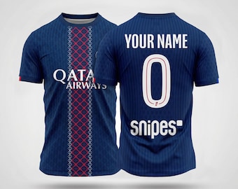 Paris Midnight Blue Jersey – Custom Name & Number Football Shirt