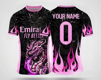 Madrid Pink Dragon Concept Jersey - Fußballtrikot mit individuellem Name & Nummer