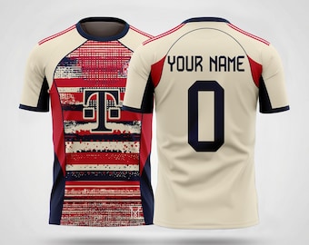 Munich Vintage Red Concept Jersey – Custom Name & Number Football Shirt