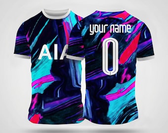 Tottenham Psychedelic Concept Jersey – Custom Name & Number Football Shirt