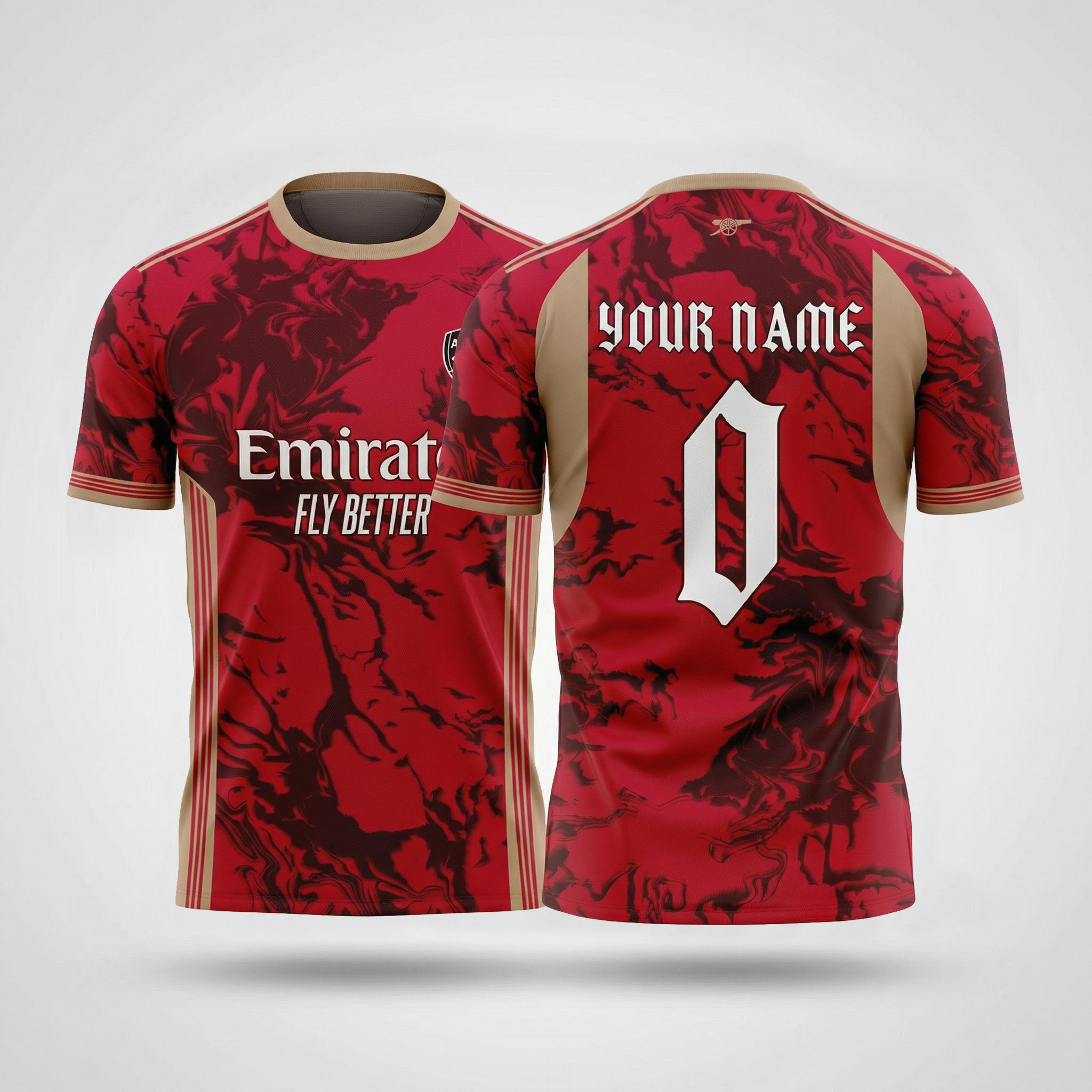 Red Marble All-Over Print Tee