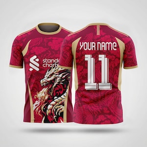 Liverpool Red Dragon Concept Jersey – Custom Name & Number Football Shirt