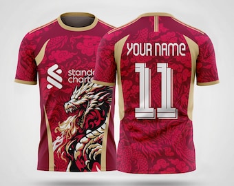 Liverpool Red Dragon Concept Jersey – Custom Name & Number Football Shirt