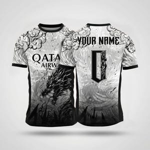Paris Black Dragon Jersey Jersey - Fußballtrikot mit individuellem Name & Nummer