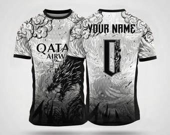 Paris Black Dragon Jersey Jersey - Fußballtrikot mit individuellem Name & Nummer