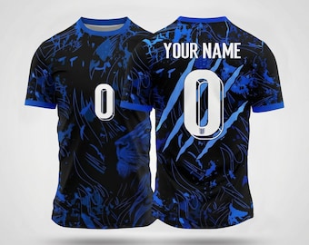 England Blue Lion Modern Concept Jersey – Custom Name & Number Football Shirt