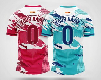 Barcelona Digital Surge Concept Jersey (2 Color Variants) – Custom Name & Number Football Shirt
