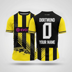 Dortmund City Concept-shirt – aangepaste naam en nummer voetbalshirt