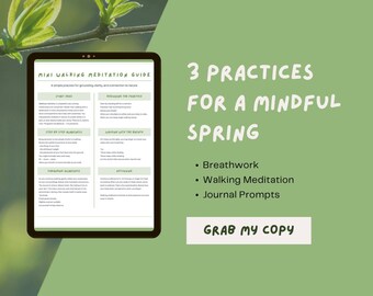 Spring Wellness Printable Bundle | Breathwork Guide | Self Care Ritual ...