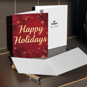 Conjunto de cartões de Natal personalizados: papelaria festiva com envelopes