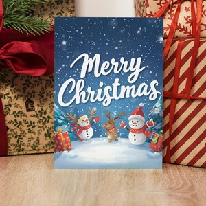 Conjunto de cartões festivos de Natal: papelaria vibrante para o feriado com envelopes