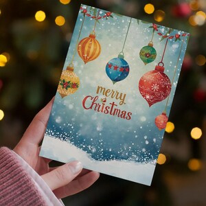 Conjunto de cartões de Natal personalizados: papelaria festiva com envelopes