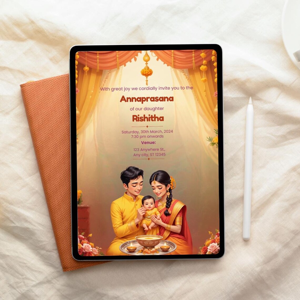 Annaprasana Invitation Template: Rice Feeding Ceremony (digital ...