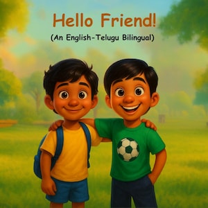 Hello Friend! – Telugu English Kids Ebook | Learn Telugu Through Story | Printable PDF Children&#39;s Book