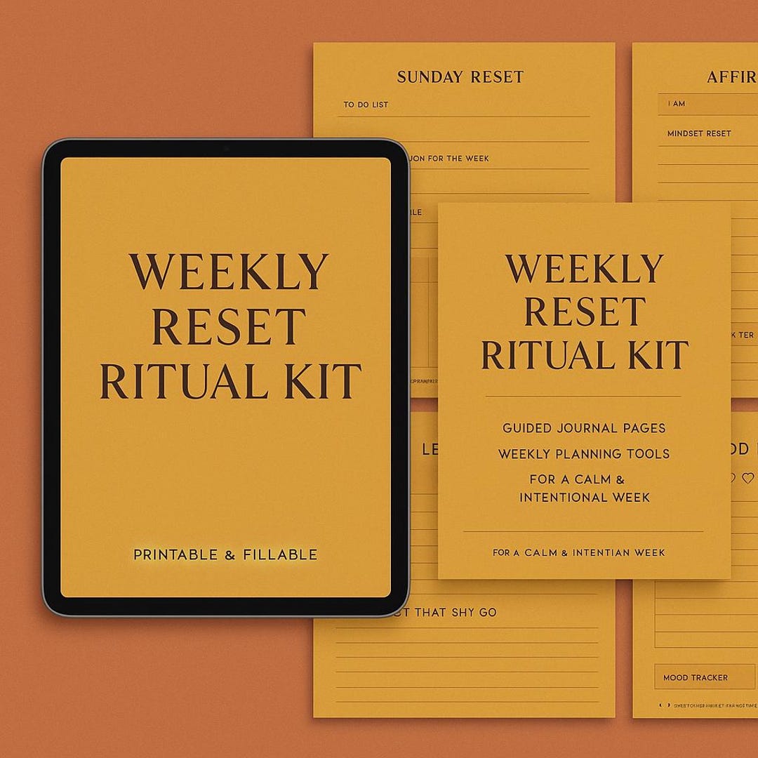 Weekly Reset Ritual Kit | Printable & Digital Planner | Sunday Journal ...