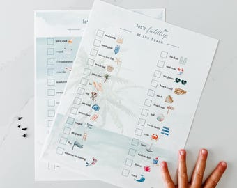 Caccia al tesoro per bambini in spiaggia in Florida - Gioco di avventura costiera stampabile / Attività estiva per famiglie / Download immediato in PDF
