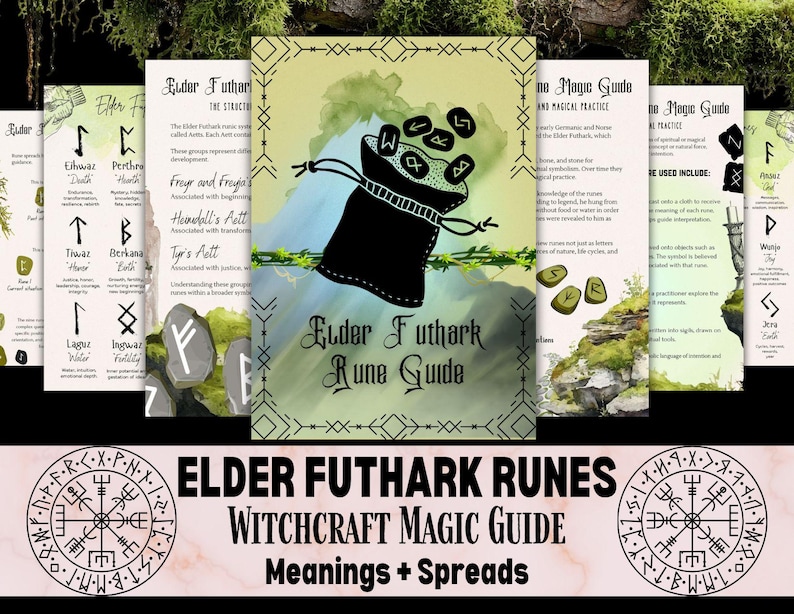 Elder Futhark Rune Magic Printable, Norse Runes Guide, Rune Meanings ...