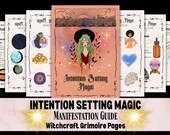 Intention Setting Magic Printable | Manifestation Guide | Witchcraft Grimoire Pages | Conscious Creation Ritual | Beginner Friendly Magic