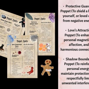 Dark Poppet Grimoire Printable, Advanced Protection and Boundary Spells, Shadow Work Witchcraft Guide, 13 Page Digital Grimoire Download image 3