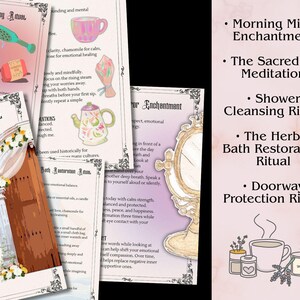 Witch Self Care Rituals Printable, Magical and Spiritual Self Love and Care, Daily Witchcraft, Witchcraft Grimoire 18 Pages image 4