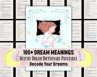 100+ Dream Interpretations Printable Dream Meaning Guide Spiritual Dream Dictionary Witchy Dreamwork Journal Insert Digital Download PDF
