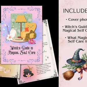 Witch Self Care Rituals Printable, Magical and Spiritual Self Love and Care, Daily Witchcraft, Witchcraft Grimoire 18 Pages image 2