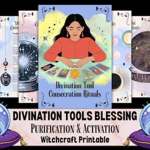 Consecration of Divination Tools Grimoire | Tarot Pendulum Scrying Mirror Ritual Guide | Purification Activation Binding & Blessing Manual