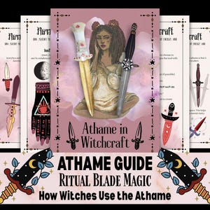 Athame Guide Printable, Witchcraft Ritual Blade Grimoire Pages, Circle Casting PDF, Beginner Witch Ritual Tool, Magical Symbolism Spellwork