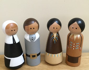 Thanksgiving peg dolls