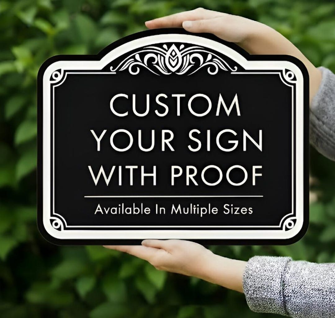 Solid Mini Sign Custom Metal Sign, Outdoor Sign, Round Square Rectangle Any Shape ...
