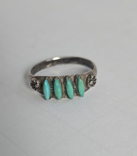 Petit-point Turquoise Ring - image 1