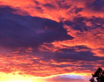 Vibrant Sunset Sky Printable Wall Art – Bold Nature Photography – Digital Download