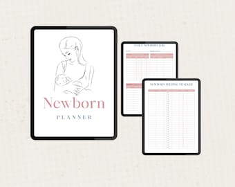 Newborn Planner Printable | Baby Tracker, Feeding, Sleep Log (PDF)