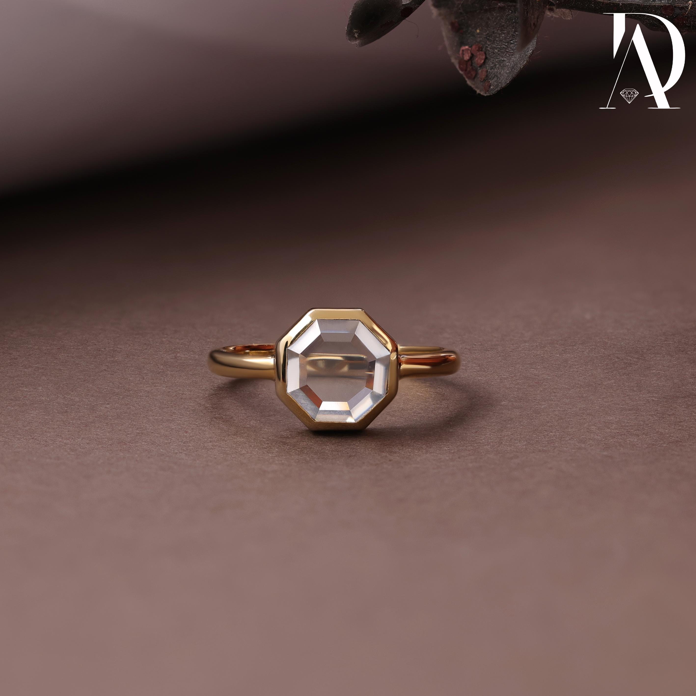 Octagon cut diamond - Etsy 日本