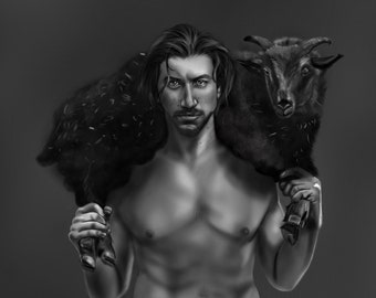 Adam Driver and a Goat Art Print