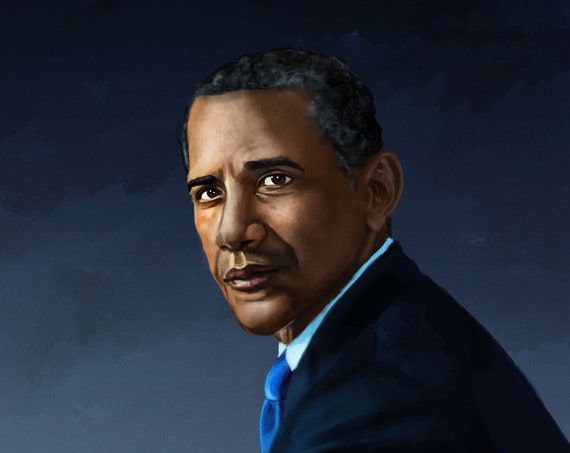 Barack Obama portrait print