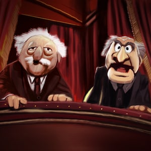 Statler and Waldorf Portrait Print The Muppets