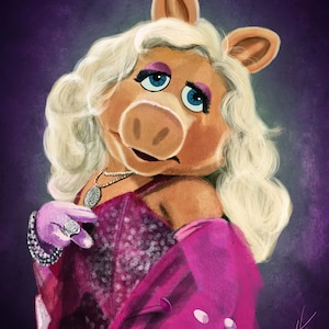 Miss Piggy Portrait Print The Muppets
