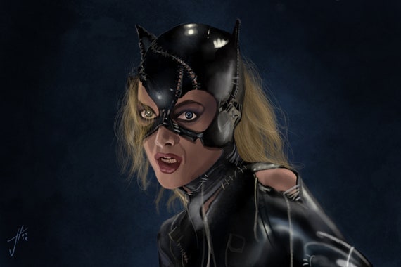 Catwoman Art Print Batman Returns Michelle Pfeiffer Etsy