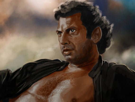 Der Chaotische Jeff Goldblum Jurassic Park Kunstdruck Etsy
