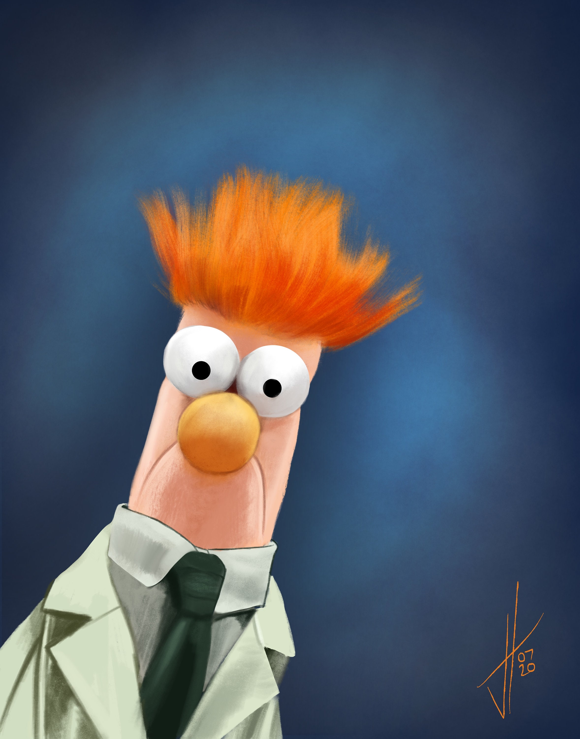 Beaker Muppet Cartoon