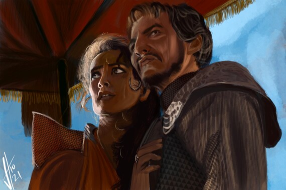 Game of Thrones Oberyn and Ellaria Art Print