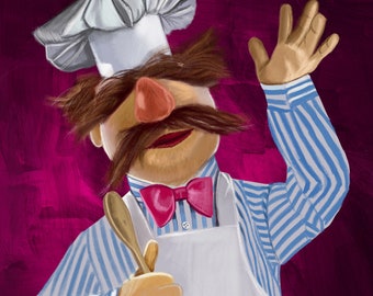 Swedish Chef Portrait Print The Muppets