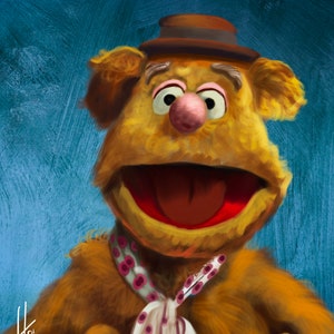 Fozzie Bear Portrait Print The Muppets