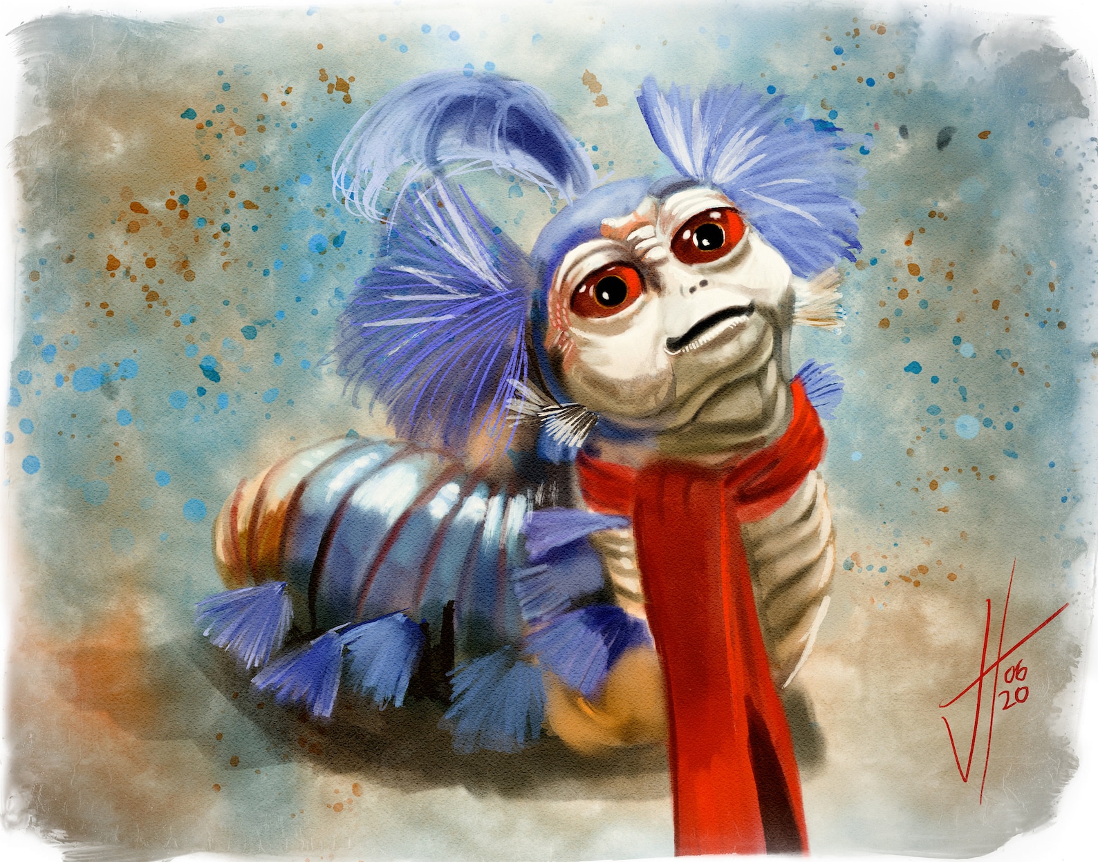 Labyrinth the Worm Art Print Etsy