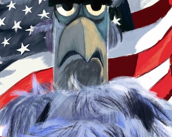 Sam the Eagle Portrait Print The Muppets