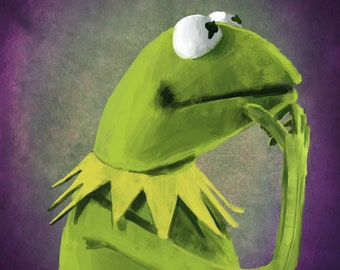 Kermit T Frog Portrait Print The Muppets