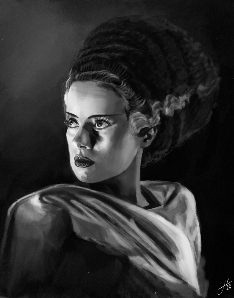 Bride of Frankenstein Art Print Etsy